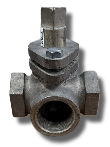[5132] PLUG VALVE 1-1/4" 3 WAY T TYPE THREADED