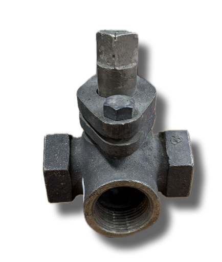 [5139] PLUG VALVE 1" 3 WAY T TYPE THREADED HATTERSLEY