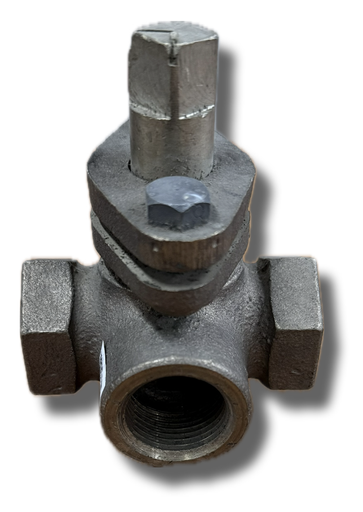 [5153] PLUG VALVE 3/4" 3 WAY THREADED T TYPE HATTERLSEY