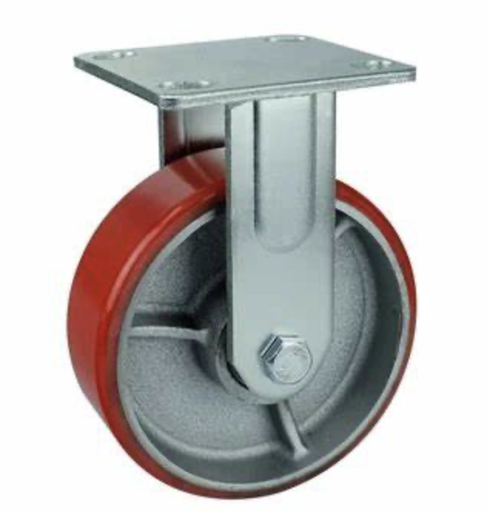 [5695] CASTOR WHEEL FIXED 2" RED