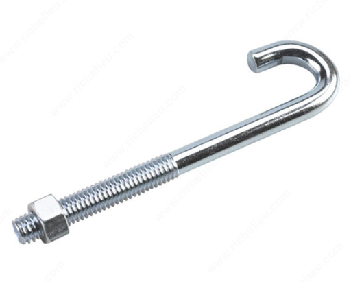 [6154] J BOLT WITH NUT 1/4" X 4" 