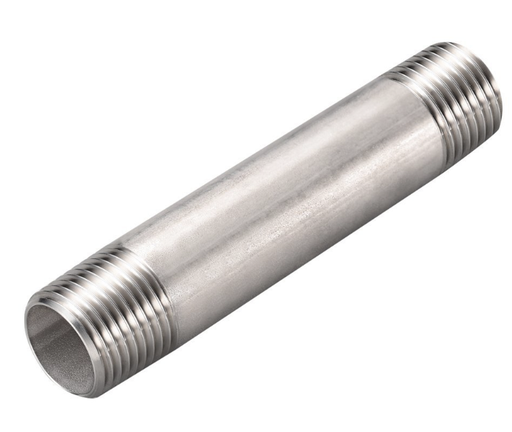 [6239] SS BARREL NIPPLE 3/8" LONG