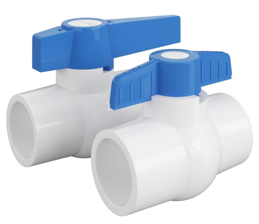 [6863] UPVC BALL COCK 40MM WHITE