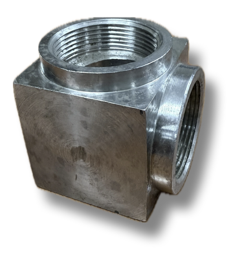 [7358] SS ELBOW 1-1/4" THREADED HEAVY SQUARE