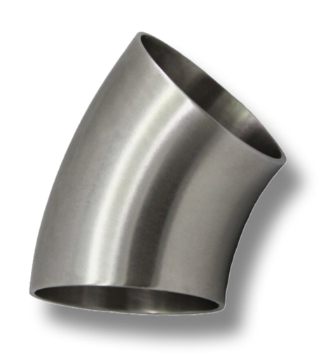 [7449] SS ELBOW 4" TUBE TYPE 45°
