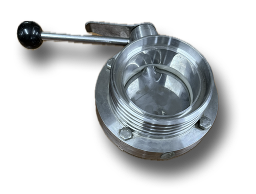 [7480] SS BUTTERFLY VALVE 4" UNION TYPE