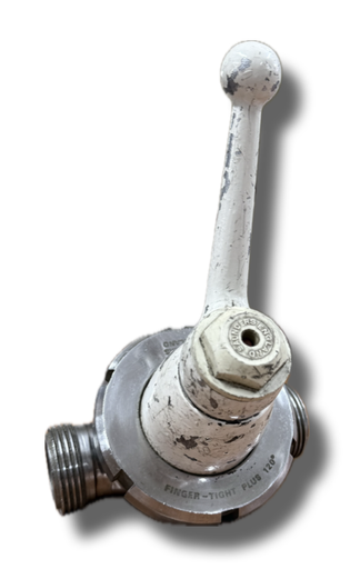 [7509] SS PLUG VALVE IDF 1-1/4" SAUNDERS 2 WAY