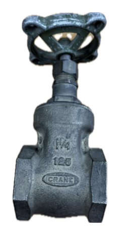 [7620] GATE VALVE 1-1/4" CRANE 125 BRONZE