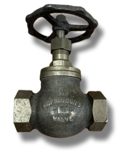 [7825] GLOBE VALVE 1-1/2" BRONZE HOPKINSONS 250 THREADED