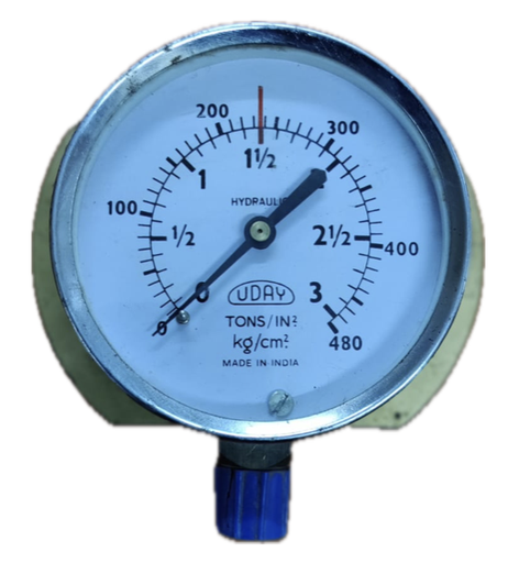 [8320] PRESSURE GAUGE 4" 480BAR 3/8" BOTTOM UDAY