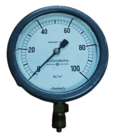 [8322] PRESSURE GAUGE 4" 100PSI 3/8" BOTTOM GLYCERINE BUDENBERG
