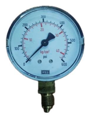 [8326] PRESSURE GAUGE 4" 600PSI 1/2" BOTTOM WIKA