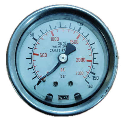 [8327] PRESSURE GAUGE 2" SS 160BAR/2300PSI 1/8" BACK WIKA