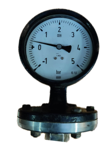 [8354] PRESSURE GAUGE 4" -1-5BAR DIAPHRAGM 1/2" BOTTOM WIKA