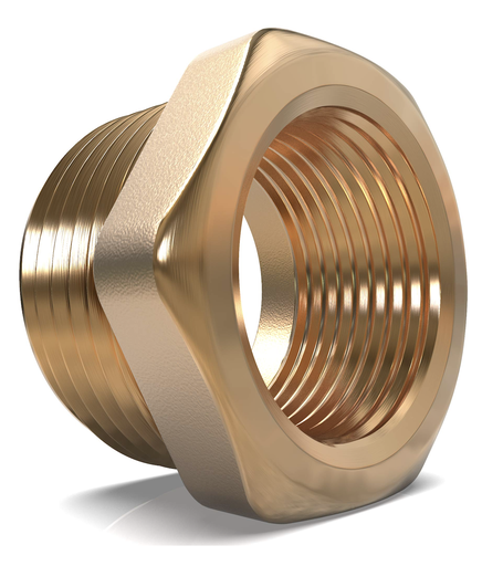 [10300] BRASS REDUCING BUSH 1/2" X 3/8"