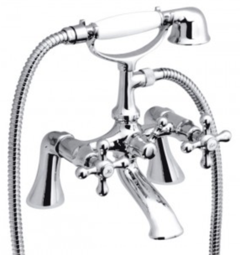 [10760] VADO BATH MIXTURE C/W TELEPHONE SHOWER PILLAR TYPE