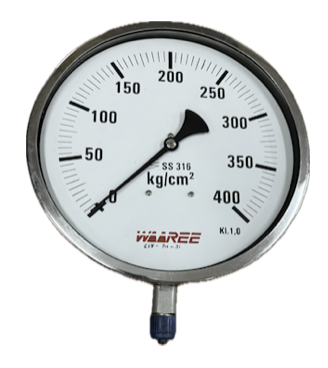 [11741] PRESSURE GAUGE 10" SS 400BAR 1/2" BOTTOM WAREE GLYCERINE