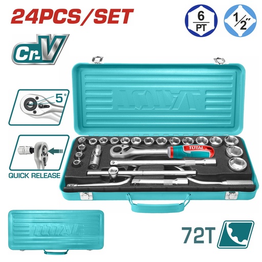 [11809] 24PC SOCKET SET 1/2" THT141253