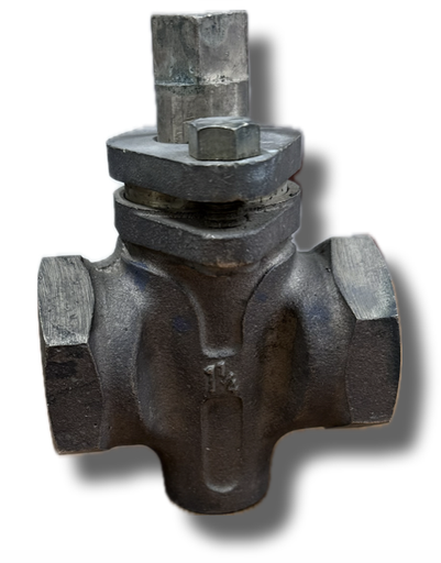 [11837] PLUG VALVE 1-1/2" 2 WAY THREADED HATTERSLEY
