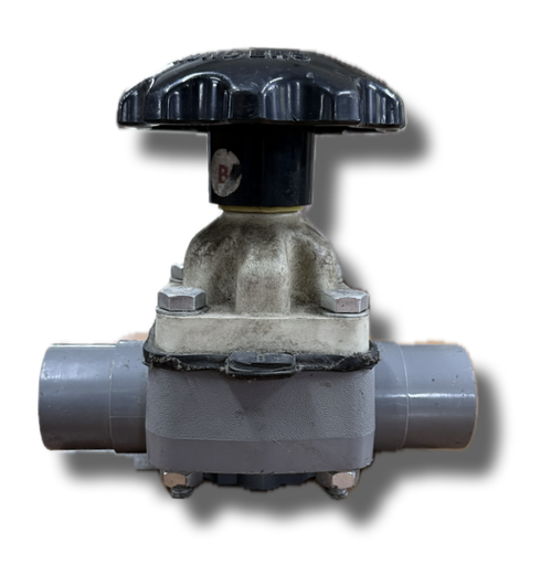 [11852] DIAPHRAGM VALVE 1-1/2" THREADED PVC BODY SAUNDERS