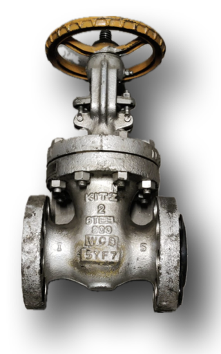 [11873] CAST STEEL GATE VALVE 2" CL300 KITZ