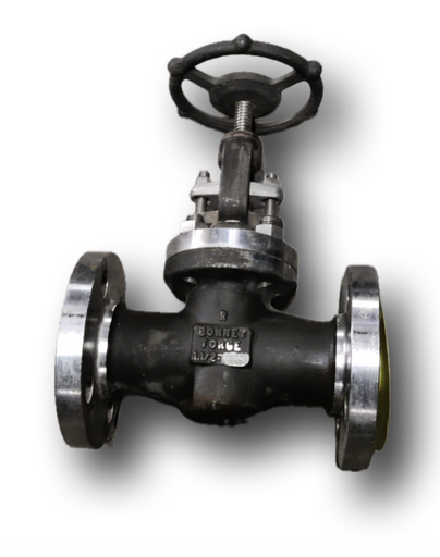 [11895] CAST STEEL GLOBE VALVE 1-1/2" CL150 BONNEY FORGE FLANGED