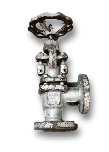 [11986] ANGLE GLOBE VALVE 1/2" FLANGED CAST IRON  PN16 CAVO