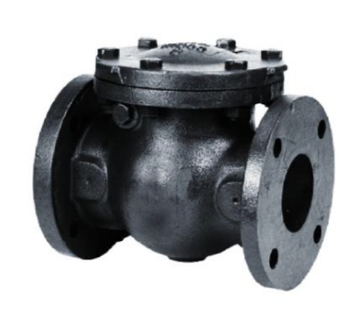 [12017] CAST IRON NRV 5"  PN16 FLANGED CRANE (FLAP)