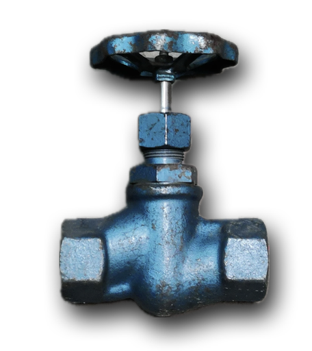 [12152] GLOBE VALVE 1-1/2" KLINGER PATTERN THREADED CAST STEEL