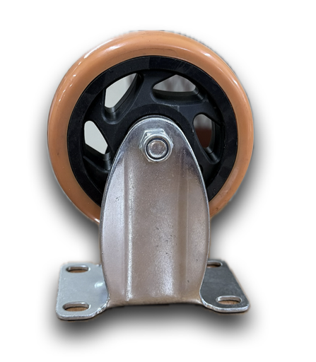 [12180] CASTOR WHEEL FIXED 4" ORANGE