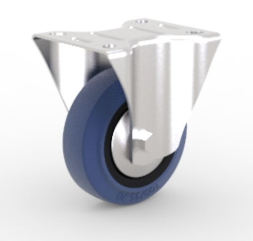 [12200] CASTOR WHEEL FIXED 5" BLUE