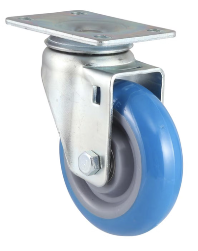 [12202] CASTOR WHEEL SWIVEL 4" BLUE