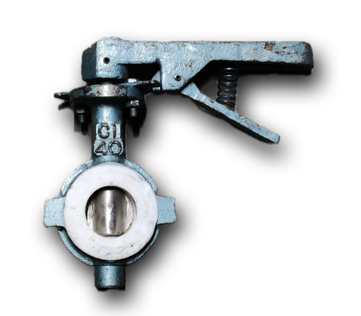 [12223] BUTTERFLY VALVE 1-1/2" PTFE SEAT LEVER TYPE HAWA